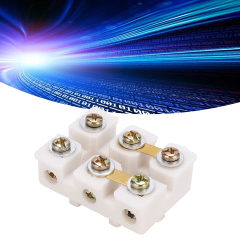 Top Shelf Terminal Block Strip And Barrier Wire Connector With Flame Retardant Plastic For Hassle Free Diy Electrical Upgrades. White block with terminals.