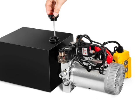 12V Dump Trailer Hydraulic Pump Kit With Eight Quart Power Unit Double Acting Electric Hydraulic Pump For Dump Trailers And Car Lifting