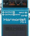 Harmonist Guitar Pedal PS-6 With Harmony, Pitch Shifter, Detune And S Bend, Four Effects In One Stompbox, Blue Finish