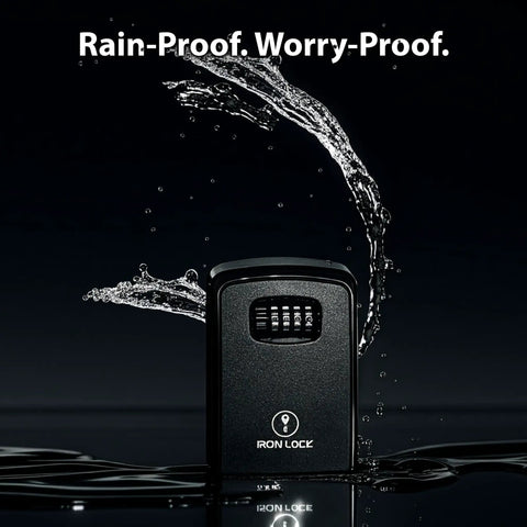 XXL Wall Mount Key Lock Box Outdoor Key Safe Waterproof Heavy Duty Metal Body With 4 Digit Combination Secure Easy Access