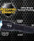 Ultra Bright LED Flashlight With 5 Beam Modes, Adjustable Focus From Spotlight To Flood, Tactical Emergency Light, SOS And Strobe