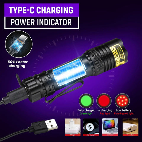 Pocket Sized Tiny But Mighty 395 Nm UV Flashlight USB C Rechargeable Black Light Mini Handheld Ultraviolet Flashlight charging