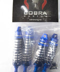 Packaged Blue Aluminum BigBore Shocks For 4x4 And 2WD Trucks And SUVs Front And Rear Adjustable High Performance Suspension