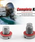 Heavy Duty M8x1.25 Lower Unit Drain Plug Seal Compatible With Yamaha OEM 688-45341 Stainless Steel Prevents Rust And Leaks For Superior Engine Maintenance Reliability, magnetic and non-magnetic plugs with red washer