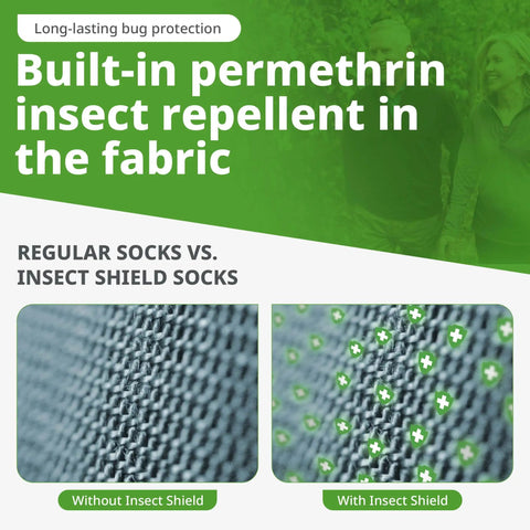 Lightweight Hiking Socks With Permethrin Bug Repellent For Mosquitoes, Ticks, And More, EPA-Registered Outdoor Gear comparison