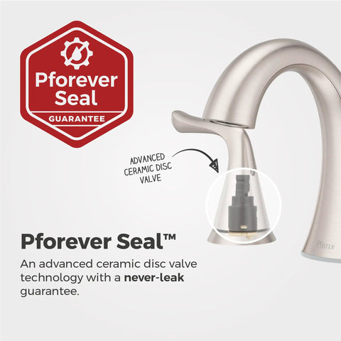 8 Inch Widespread Bathroom Sink Faucet With Three Holes And Two Handles Brushed Nickel Finish Push And Seal Drain NSF Certified