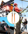 Adjustable Tree Climbing Lanyard With Quick Slide Toggle Built Tough As Nails 3mm Polyester Webbing used by arborists and roofers.