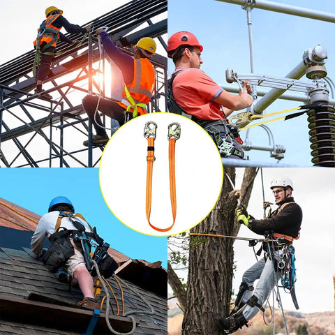 Adjustable Tree Climbing Lanyard With Quick Slide Toggle Built Tough As Nails 3mm Polyester Webbing used by arborists and roofers.