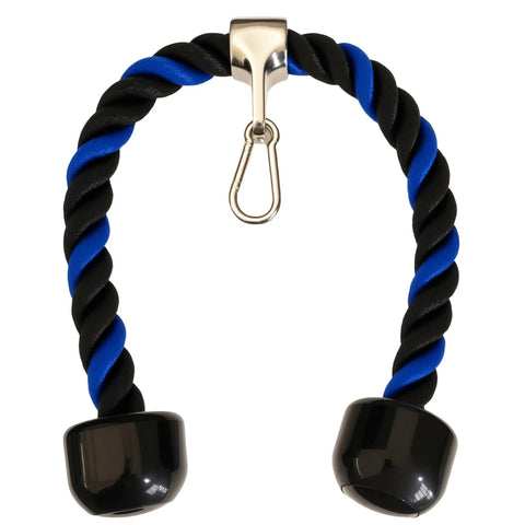 Top Shelf 27 Inch Tricep Rope Cable Attachments Heavy Duty Braided Nylon Pulley System Gear For Home Gym Strength Training with rubber handles.