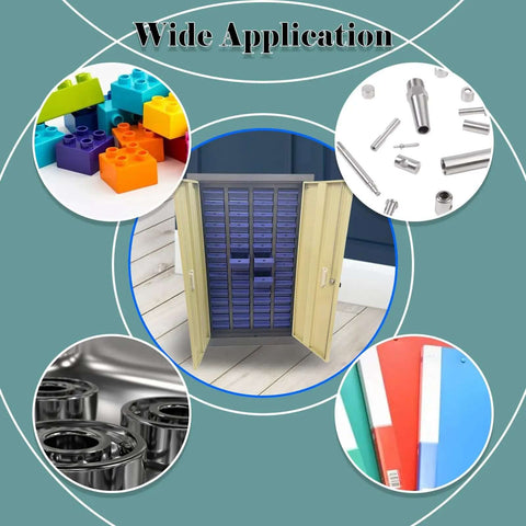 60 Drawer Parts Cabinet Nut And Bolt Organizer Lockable Metal Bin Cabinet With Partitions Labels And Doors for storage