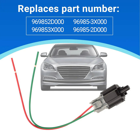 Top Shelf Ambient Air Temperature Sensor With Plug For Hyundai Kia Elantra Sonata Tucson Santa Fe Direct Swap Oem 969853X000 with wires.