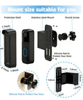 Diagram of No Drill Anti Theft Doorbell Mount For Blink Cams With Non Blocking Motion Sensor Design Renter Friendly Installation Weatherproof Holder with measurements.
