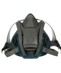 Front view of Rugged Comfort Quick Latch Half Facepiece Reusable Respirator 6501QL With Silicone Seal, NIOSH Approved mask.