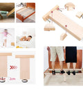 4 Pack Adjustable Wooden Bed Slat Support Legs With Height Adjustable Center Support For Diy Fur Bed Sturdy Wood Furniture Feet Replacement 12 To 14 Cm For Stable Sleep And Floor Protection