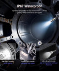 Dual Lens Articulating Borescope Camera With Light, Slim 8.5mm Probe For Tight Spaces, 10ft SemiRigid Cable, Waterproof Inspection Tool For Engines, Pipes, And Machinery Gaps, Fast Access And Crystal Clear View; IP67 waterproof probe inspecting metal machinery and pipes