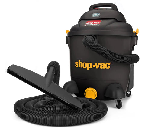 Beast Mode Heavy Duty 12 Gallon Wet Dry Vac for Jobsite Garage and Home Cleanup with 5.5 Peak HP, 12 Foot Hose, and 20 Foot Cord