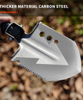 Heavy Duty Camping Axe And Shovel Multi Tool Set For Off Road Survival Gear Tactical Car Emergency Kit Compact Steel Axe Shovel Combo with serrated edge shown