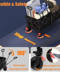 41 Inch Long Collapsible Wagon Cart With 460 Pound Capacity Beast Heavy Duty Folding Beach Wagon On All Terrain Wheels Utility Cart for Camping and Garden