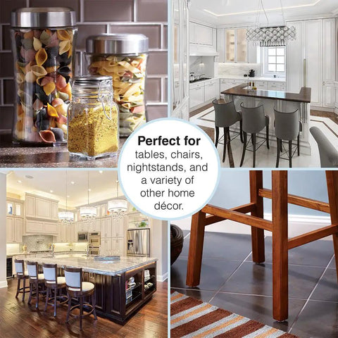 Twenty Pack Heavy Duty Self Stick Three Quarters Inch Round Felt Pads For Hardwood Tile Laminate And Vinyl Floors Protect Your Floors From Scratches And Cut Down Noise While You Move Furniture applied on table legs and flooring setups