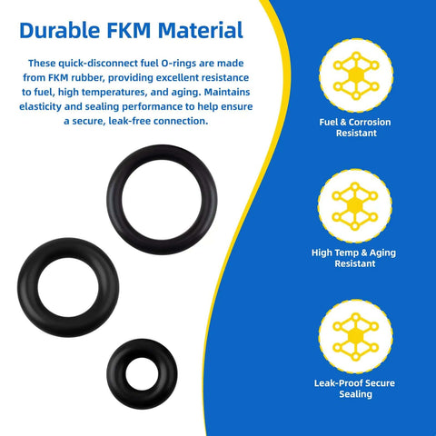 Harley Davidson Fuel Line Quick Disconnect O Ring Kit With Leak Proof Seals Two Sets Of Six O Rings Fits 1999 And Newer Motorcycles