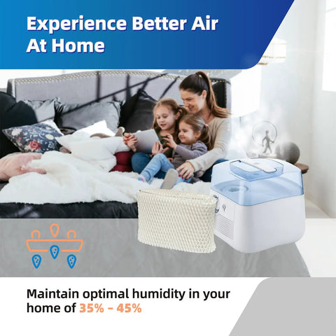 WF2 Compatible Humidifier Filter Replacement 2 Pack for Starry Night and Kaz Models, family enjoying better air quality
