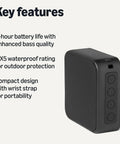 Compact Bluetooth Speaker With IPX5 Waterproof Rating, 6 Hour Playtime, USB C Charging, Bluetooth 5.3 For Indoor And Outdoor Use