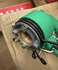 Close-up of Impact Sprinkler With Pressure Gauge, 360 Degree Slow Rotation, Large Area Watering Sprinkler Gun For Farm Irrigation, 1.5 Inch Spray Head.