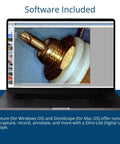 USB Microscope With 20x To 50x Zoom And 200x True Magnification, 0.3MP 640x480 Live Video At 30 FPS, Eight LED Lights, Easy Setup For Students, Maker Friendly Hobbyists, And Pros software on laptop