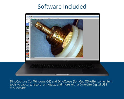 USB Microscope With 20x To 50x Zoom And 200x True Magnification, 0.3MP 640x480 Live Video At 30 FPS, Eight LED Lights, Easy Setup For Students, Maker Friendly Hobbyists, And Pros software on laptop