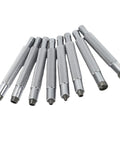 Watch Crown Winder Tool Set 2mm to 10mm Eight Piece Aluminum Alloy Precision Repair Kit, ergonomic grip, arranged in a row