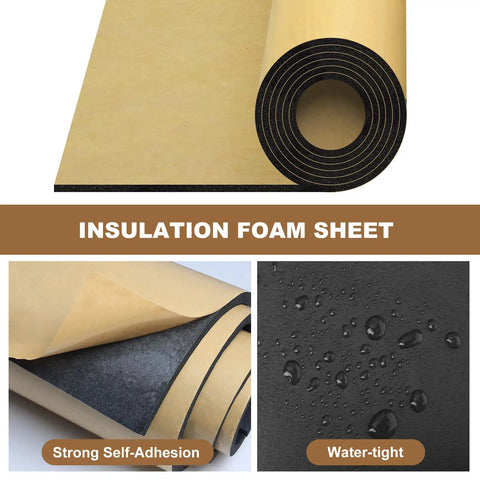 Top Shelf Closed Cell Neoprene Foam Sheet With Slick Grease Resistant Adhesive 12 By 59 By Quarter Inch Thick displayed on a roll.