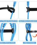 Six Inch Reusable Cable Ties Set With 120 Pieces For Wire And Cord Organization Adjustable Hook And Loop Ties instructions
