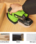 Badass 20V Cordless Detail Sander With 2 Amp Hour Battery And Twenty Sanding Discs for smoothing wood in tight spaces.
