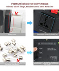 Features of 1000W Auto Voltage Converter Transformer 110-120V To 220-240V: socket design and resettable control instructions