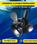 Beefy Aluminum Boat Propeller 13.5 Inch Diameter 15 Pitch Four Blades Right Hand Rotation 15 Spline Hub Kits Included