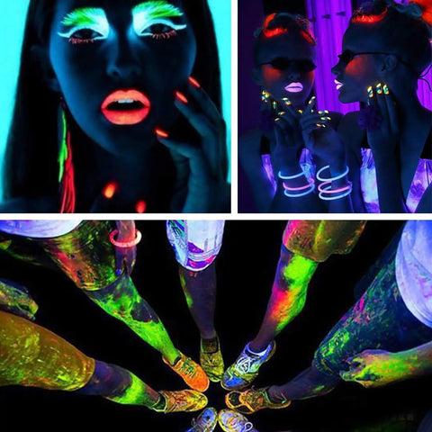 Get Your Party Started With These 4 Pack LED Black Light Bars That Deliver Powerful UV Glow for vibrant body paint effects