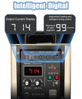 Digital control panel of Badass 15KW High Frequency Induction Heating Furnace with output current and timer settings.
