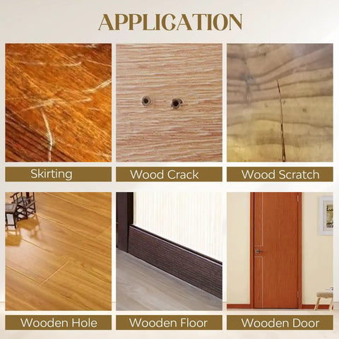 No Sweat Wood Filler Sticks For Fast Scratch Repair Wax Crayons For Hardwood Floors Cabinets And Furniture Touch Up Markers display of wood applications.
