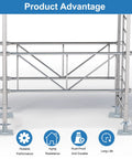 24 Inch Adjustable Scaffold Leveling Jacks For Baker Style Frames Galvanized Solid Threaded Rods Scaffolding Feet 4 Pack with sturdy base plates.