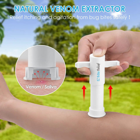 Two Pack Kid Friendly Bug Bite Relief Suction Tool For Kids And Adults Venom Extractor Sucker For Instant Itch Relief And Swelling Reduction Easy First Aid For Outdoor Hiking Camping Natural Bite And Sting Care Essentials On The Go, white plastic