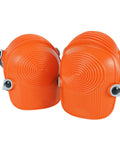 Ultraflex Non-Skid Kneepads With Flexible Design, orange plastic protective gear front view