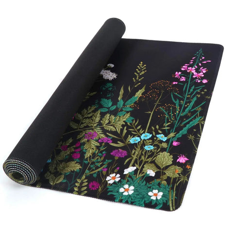 Massive Extended Desk Pad For Gaming And Work XXL Thirty Five Point Four By Fifteen Point Seven Inch Keyboard And Mouse Mat Ultra Smooth Surface Rubber Backing With Stitched Edges Keeps Your Desk Protected Perfect For Home Office Or Gaming Setup with floral pattern