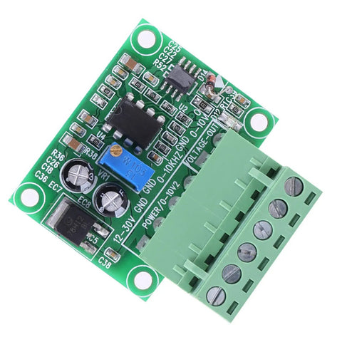 From 0 To 10 KHz To 0-10 V PWM Digital To Analog Converter Module For PLCs, Industrial Automation Converts Pulse Frequency To Analog Voltage 5V 12V 24V Input No Resistor Needed Easy Wiring With Optic Isolation