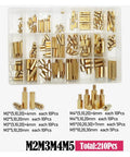 Hex Standoff Spacer Kit With M2.5 M3 M4 Sizes Pro Grade Nuts Included Hobbyist Friendly For PCB Spacing And Mounting Hardware On Circuit Boards And Electronics Projects, brass standoff assortment