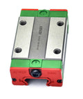 EGH20CA Linear Bearing Carriage For High Precision Guide Rail System Ultra Smooth Sliding Motion For CNC Woodworking And Metalworking EGH20 Compatible Block With Tight Tolerances And Rock Solid Steel Rails, green red steel carriage block