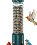 Squirrel Proof Metal Bird Feeder For Outdoors Hanging With 3.6 Lb Seed Capacity Weight Activated Squirrel Guard with birds feeding