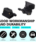Four Way Windshield Wiper Nozzle For Cars, Trucks, And SUVs, Front Jet Washer Nozzle Retrofit Replacement, Even Water Spray