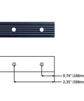 Diagram showing Aluminum Deck Balusters 32 And One Quarter Inches Matte Black With Screws 25 Pack Arc Arch Style Facemount