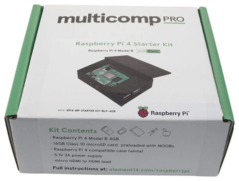 Kickstart Your Coding Hustle With This Dope Black Single Board Computer Bundle Offering Four Gigabyte Memory Hdmi Adapter And Ready To Run Development Tools, Raspberry Pi 4 Starter Kit.