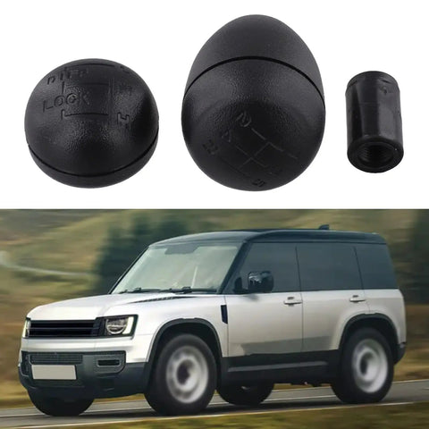 Upgrade Your R380 Truck With This Slick Black ABS Shift Knob Kit, Built Tough To Grip And Glance For LT77 Manual Transmissions On Discovery Defender Off Road Models That Are Ready To Roll Hard From 1983 Through 2016 Without Any Slip Or Fade During Heavy. black ABS shift knob kit with adapter and gear pattern for Land Rover Defender LT77/R380 manual transmission